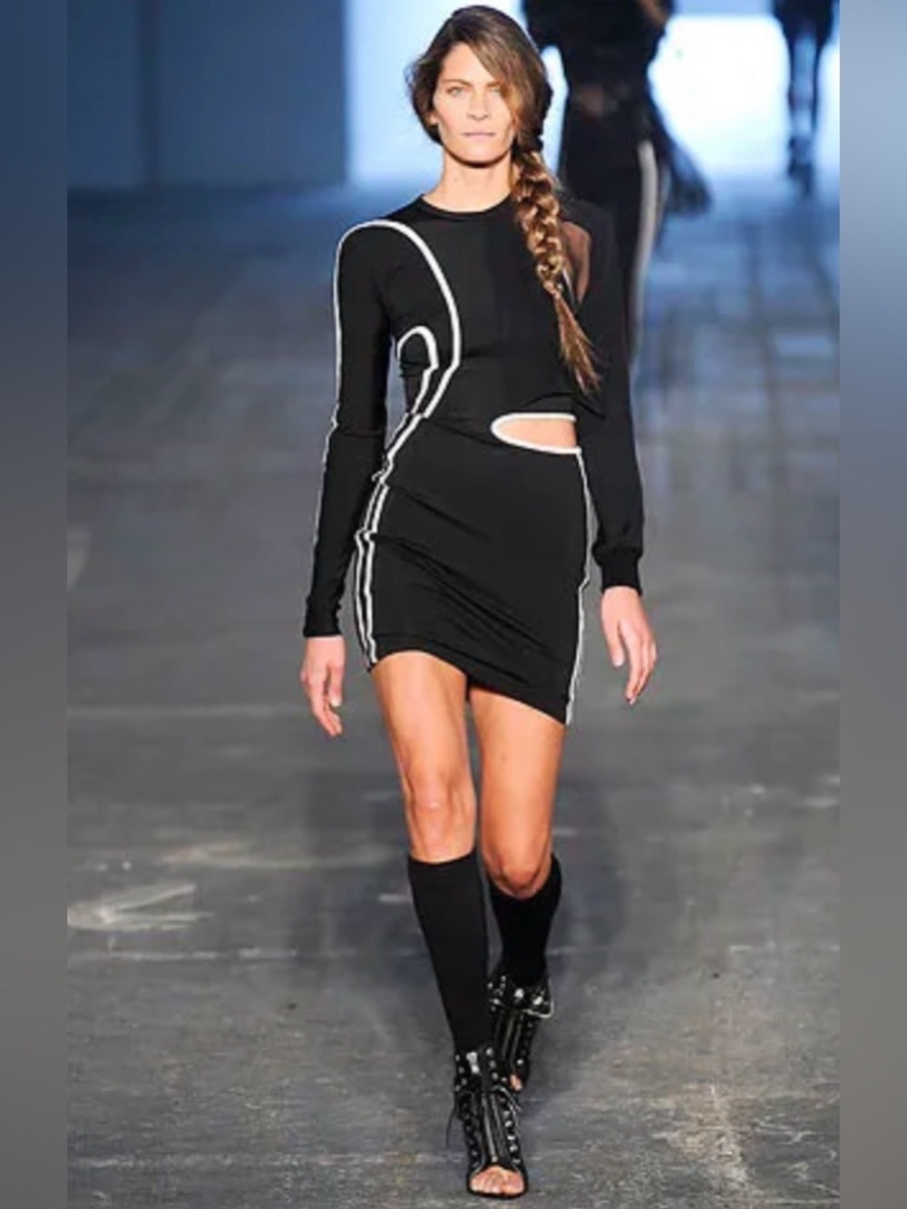 Alexander Wang Runway Black Bodycon Dress Size 4
